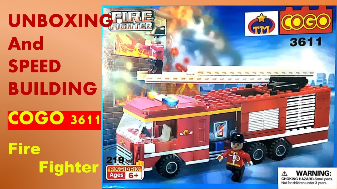 Cogo Fire Fighter // COGO Fire fighter 3611 //  COGO Bricks // Unboxing // Fire Engine