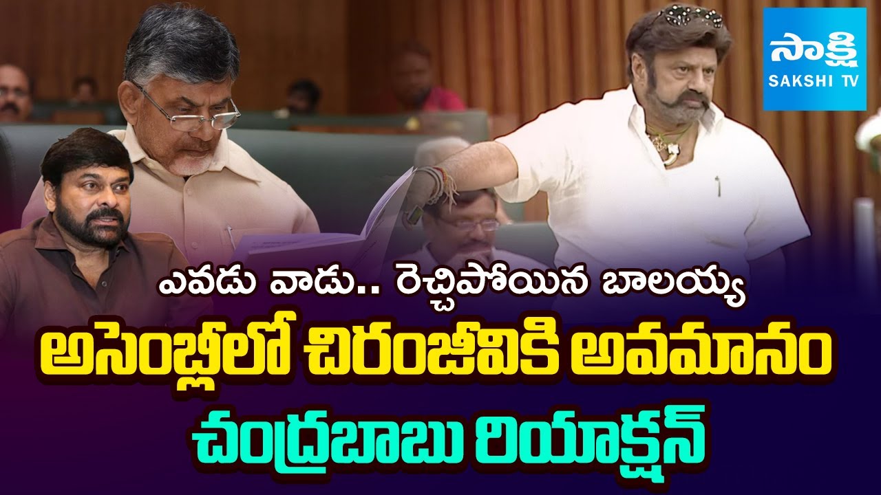 Balakrishna Insulted Chiranjeevi In AP Assembly | Chandrababu Reaction In House | @SakshiTV