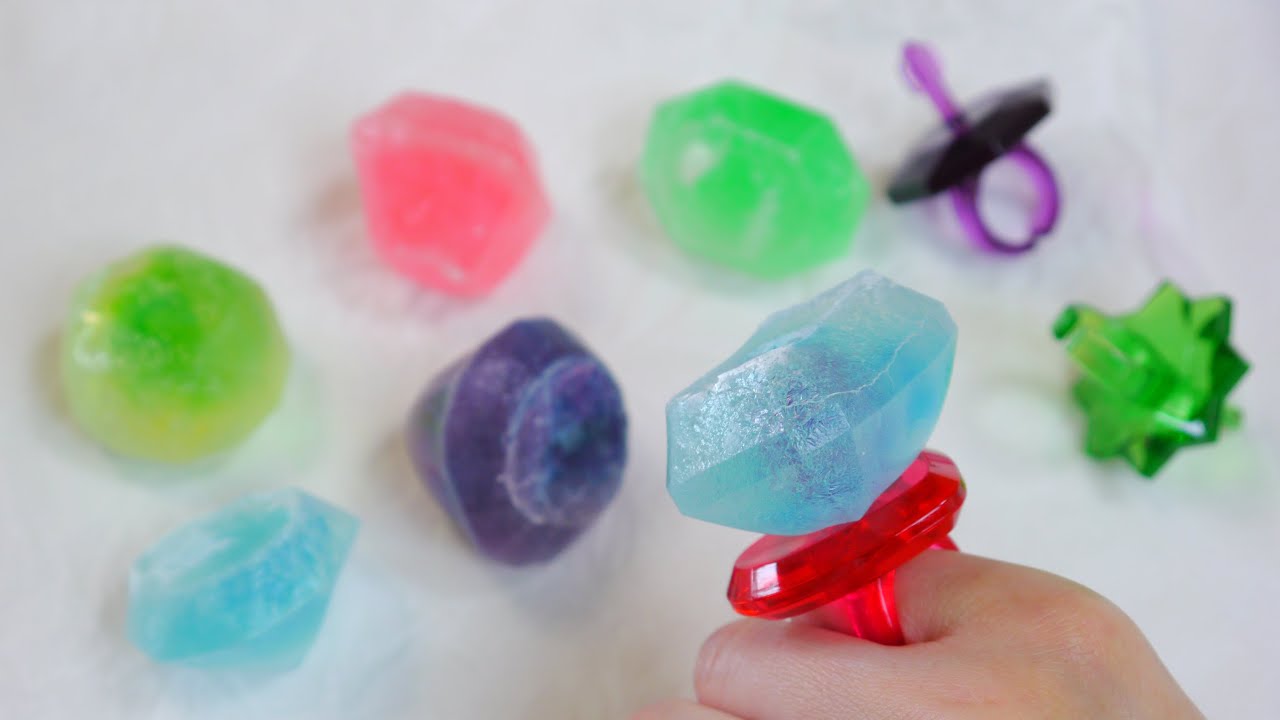 琥珀糖 How to Make Ring Pops, the Japanese Way ! Kohakutou