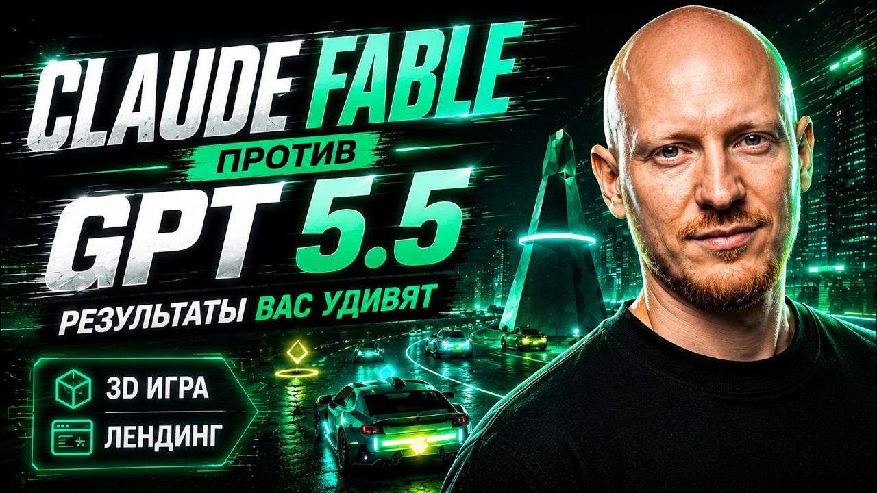Новый Claude Fable от Antropic. Сравнение с Chat GPT 5.5. Делаем игру и лендинг.