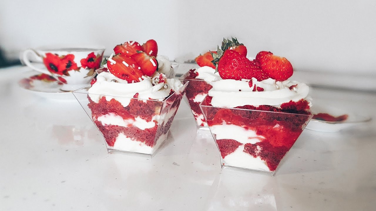 ДЕСЕРТ В СТАКАНЕ🍦 ТРАЙФЛЫ ♥️ КРАСНЫЙ БАРХАТ ♥️ DESSERT IN GLASS TRIFLES ❗RED VELVET❗