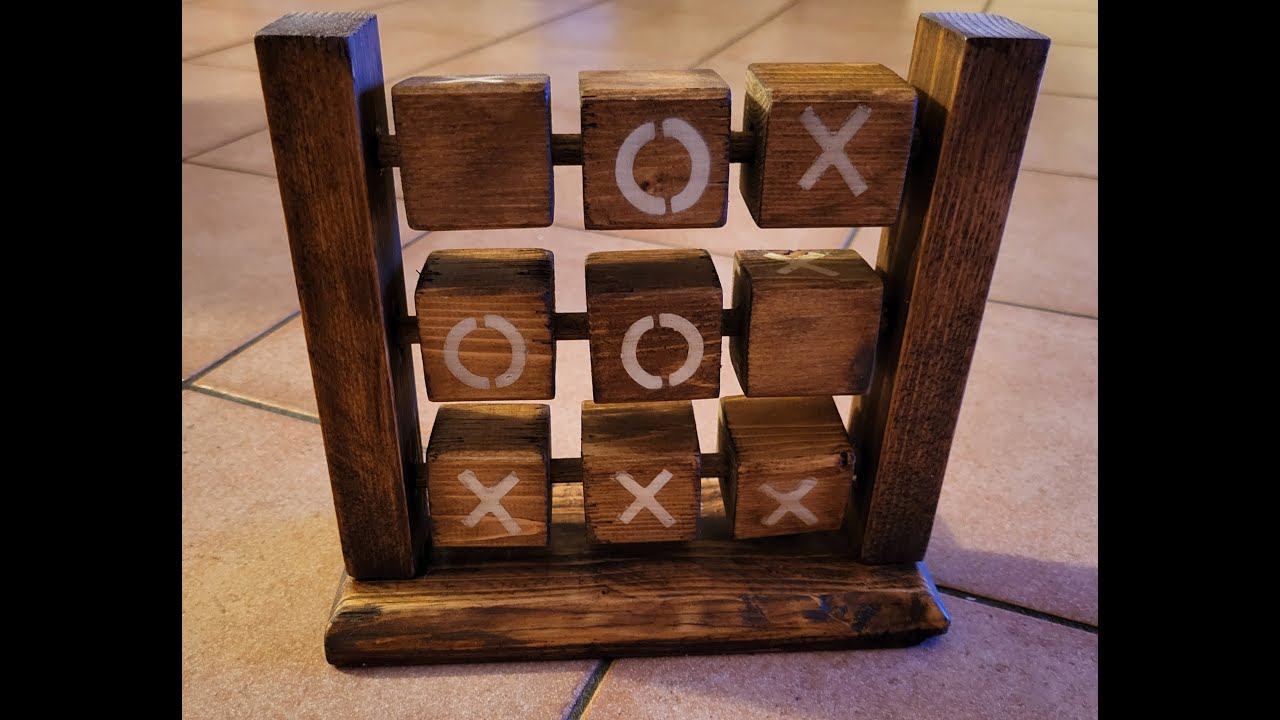 Fai da te.  gioco del tris con scarti di legno - make a game of tic-tac-toe