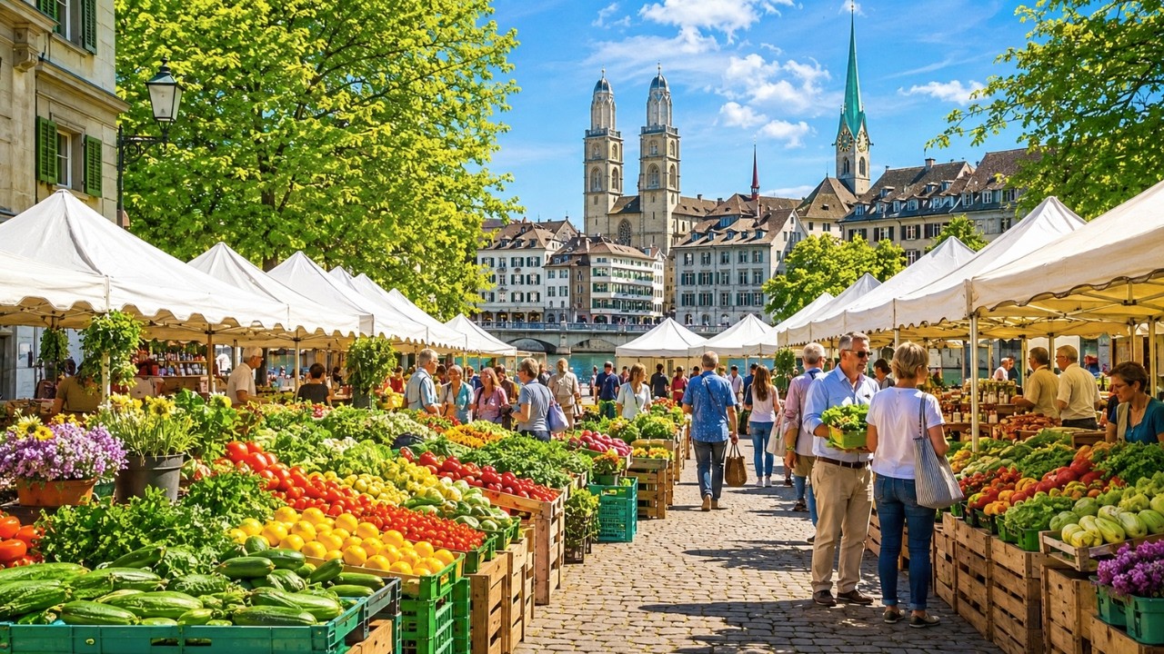 Утренняя прогулка в Цюрихе 🇨🇭 | Аутентичная швейцарская городская прогулка 4K (2026)