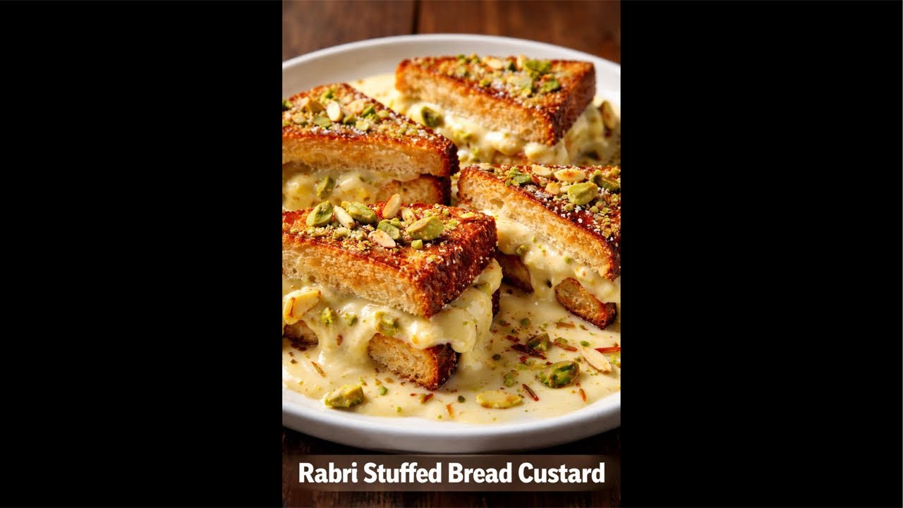 🔴LIVE Rabri Stuffed Bread Custard 😍