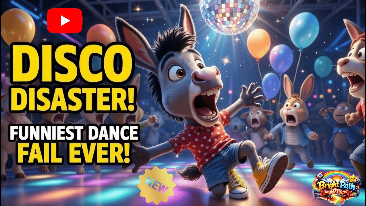 Dancing Donkey&rsquo;s Disco Disaster 🪩🐴 Funny Kids Story | Moral Stories for Children | Animated Cartoon