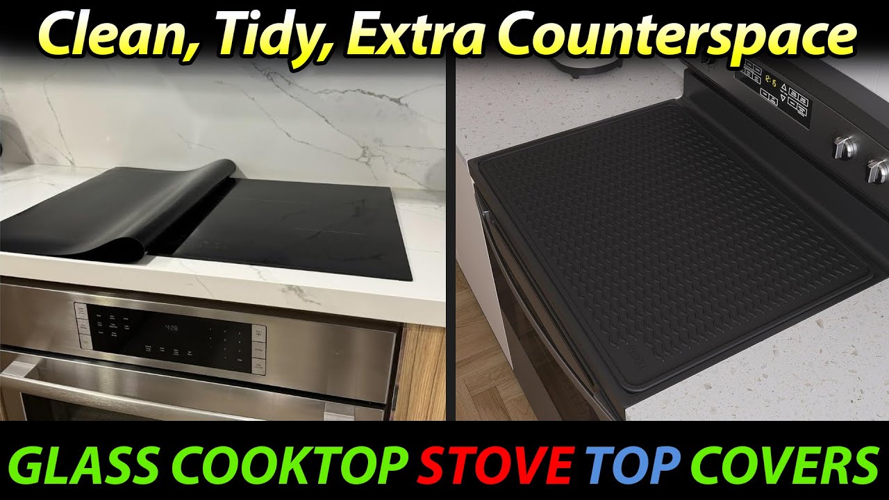 Stove Top Covers for Electric Stove - Silicone Glass Stove Protector - Induction Cooktop Protector