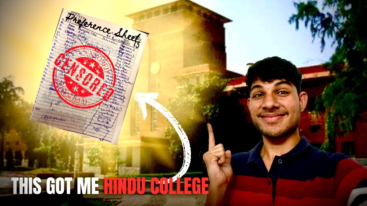 HOW I GOT *HINDU COLLEGE* | PREFERENCE SHEET REVEALED ‼️