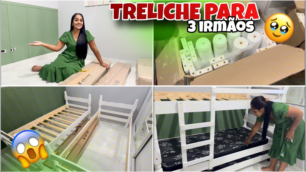 MONTAMOS A CAMA NOVA PARA OS MENINOS / QUARTO PEQUENO COM THELICHE   