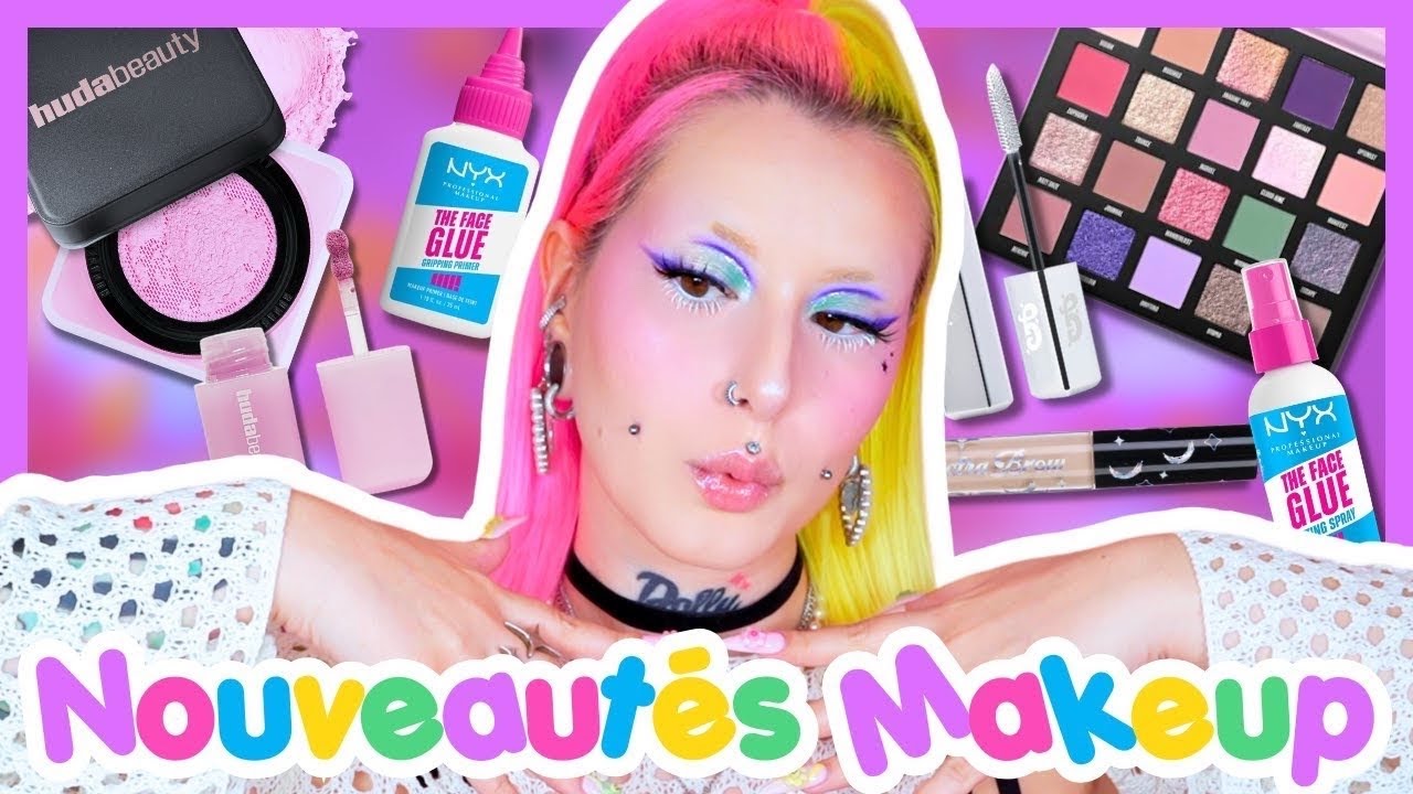 on teste plein de NOUVEAUT&Eacute;S MAKEUP ♡ mascara blanc, poudre violette & sourcils blonds... crash test