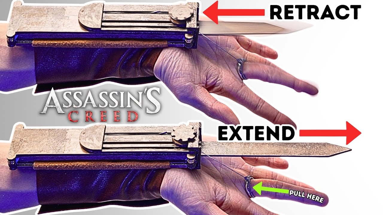 Я сделал РАБОЧИЙ скрытый клинок из КАРТОНА! (Assassin's Creed) Впечатляющий механизм двойного дей...
