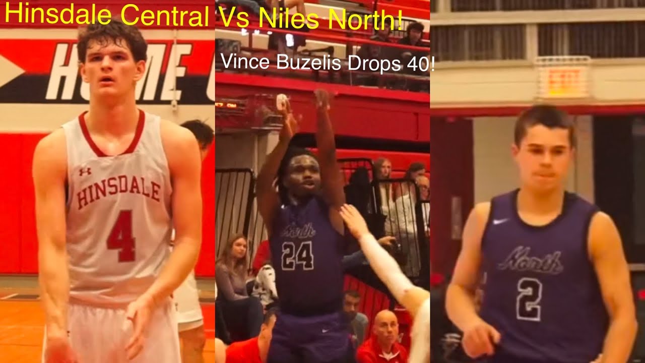 Nile’s North Vs Hinsdale Central! Crazy OT Finish! Vince Buzelis Drops 40 Points!