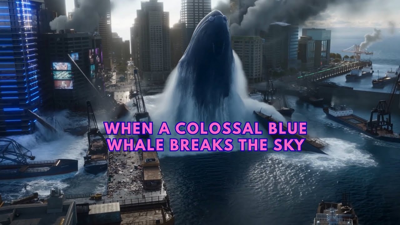 When a Colossal Blue Whale Breaks the Sky #aiartvideo #funnyvideo #asmrvideo