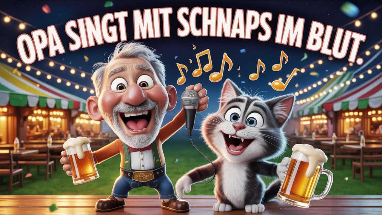 Opa singt mit Schnaps im Blut 🍻🎤😂 | Schlager Bier Cartoon