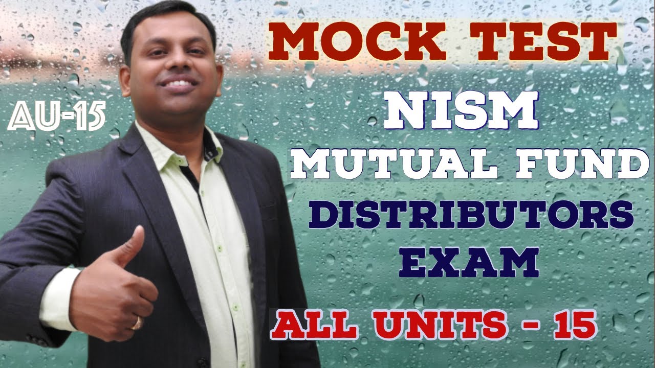 NiSM Mutual Fund  Mock Test All Units   15 #nismexampreparation