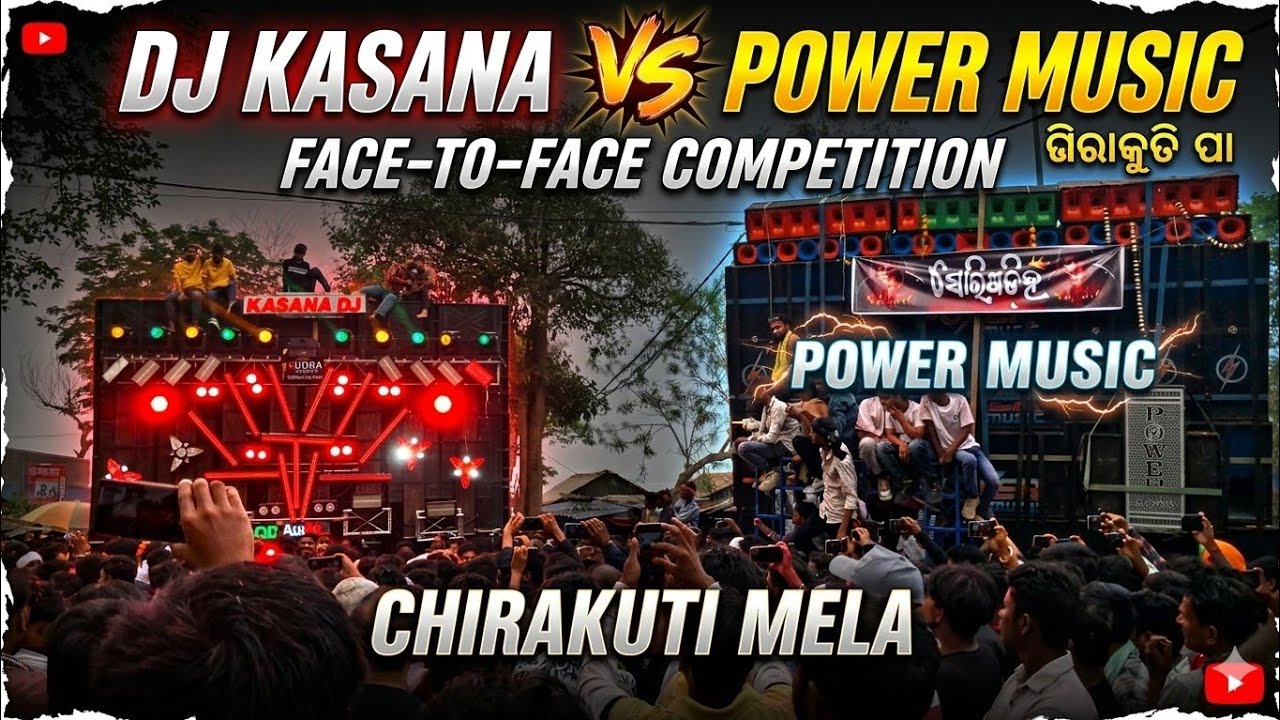 DJ KASANA VS POWER MUSIC सुबह सुबह दोनों के बीच हुआ खुलासा COMPETITION CHIRAKUTI MELA ODISHA BHADRAK