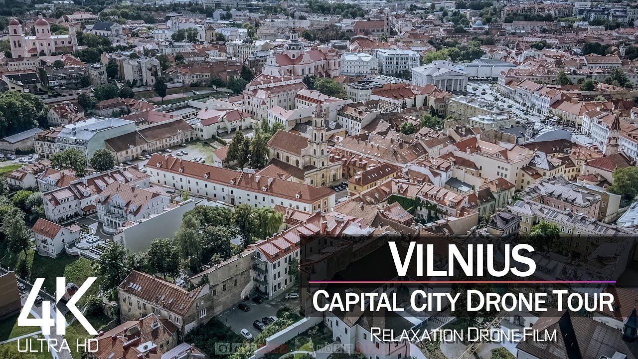 【4K】&frac12; HOUR DRONE FILM: &laquo;Vilnius - Lithuania&raquo; 🔥🔥🔥 Ultra HD 🎵 Chillout (for 2160p Ambient UHD TV)