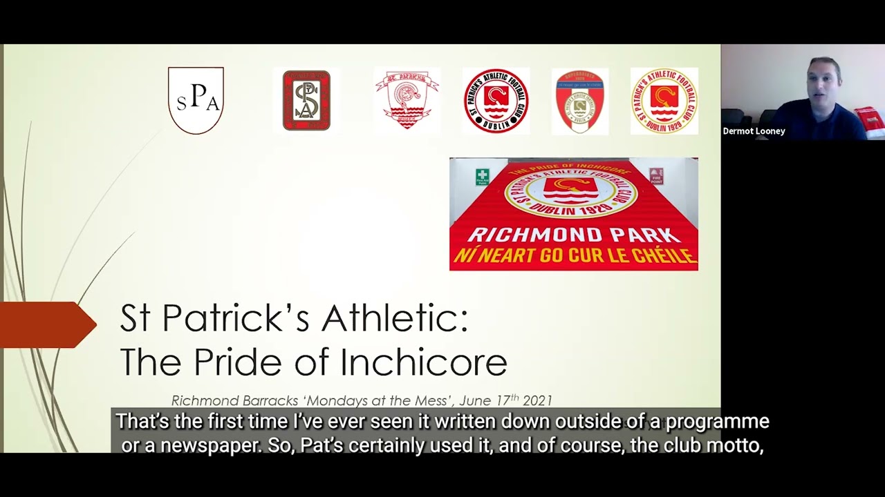 Mondays at the Mess: ‘St Patrick's Athletic - The Pride of Inchicore’ with Dermot Looney