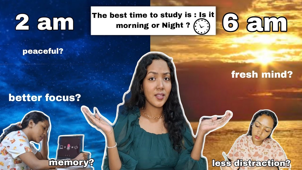 I studied EARLY MORNING vs LATE NIGHT 💻☕️ | Which is better ?🤷&zwj;♀️📖 | @Sanchuvlogss