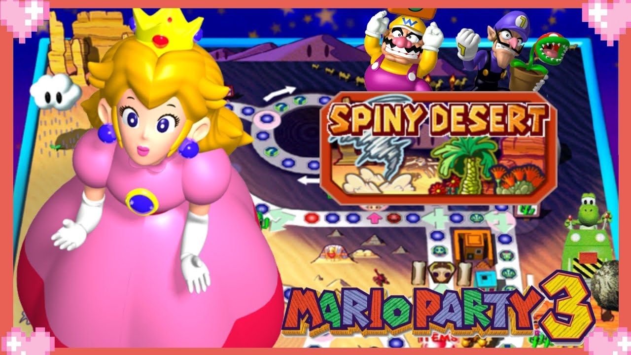 🌸 Mario Party 3 (Spiny Desert) - Peach Gameplay 💗