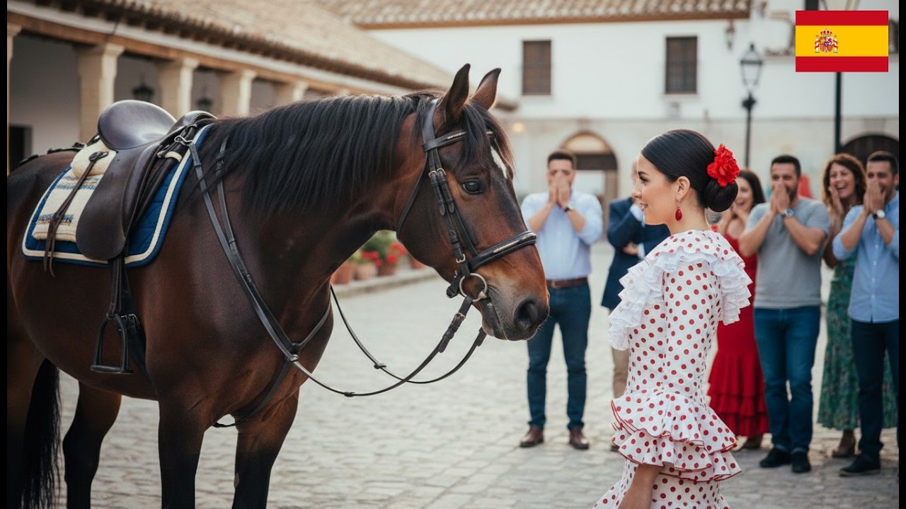 El público ríe en BBC La reacción de un caballo andaluz conmueve al mundo