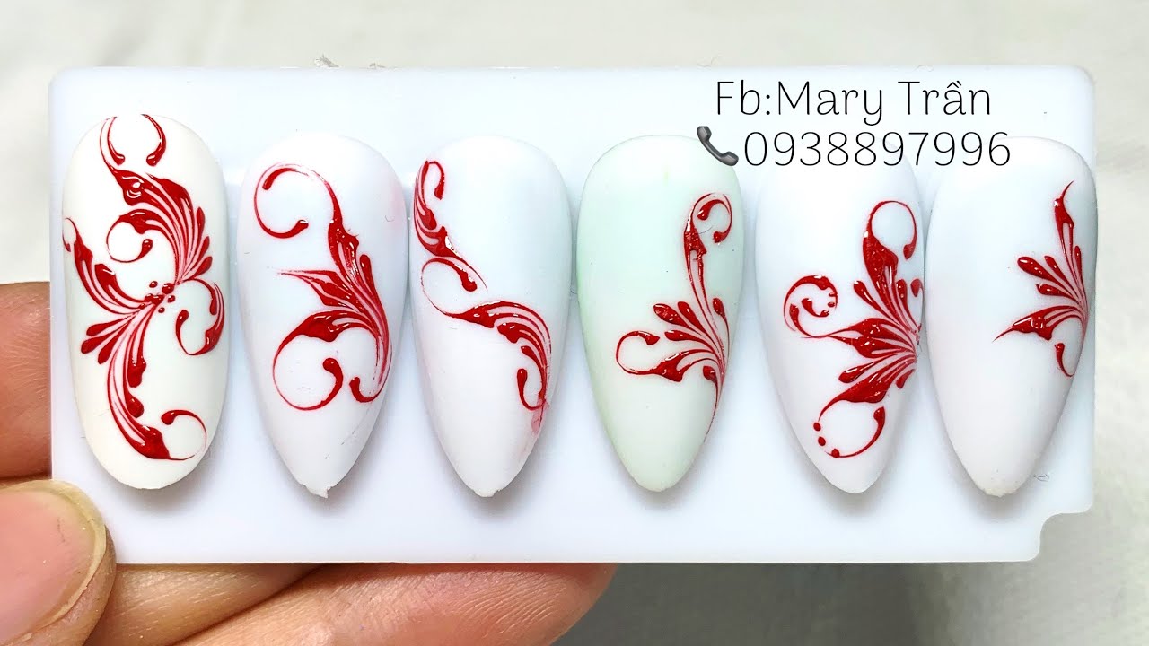 Hướng dẫn cách vẽ hoa văn nhanh chỉ 3-5 phút 1 mẫu,dễ ứng dụng trên tay khách.