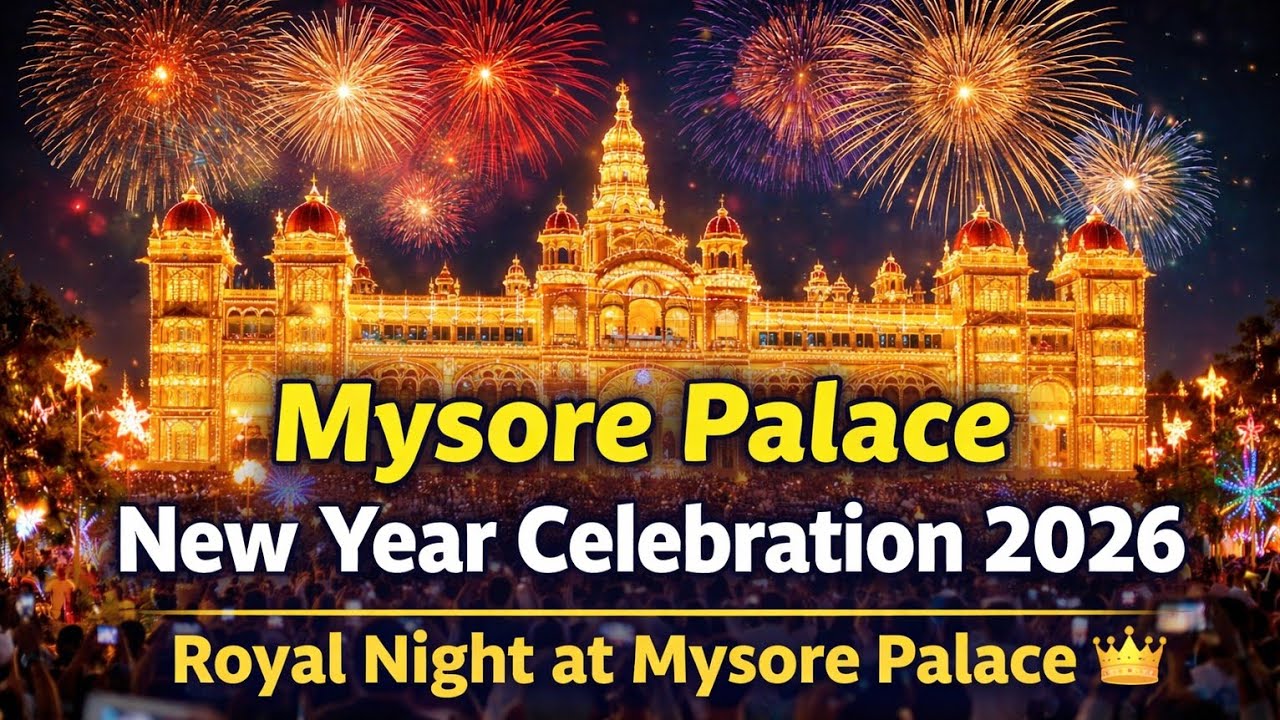 🏆 ಮೈಸೂರು ಅರಮನೆ New Year Celebration 2026 | Royal Night at Mysore Palace 👑