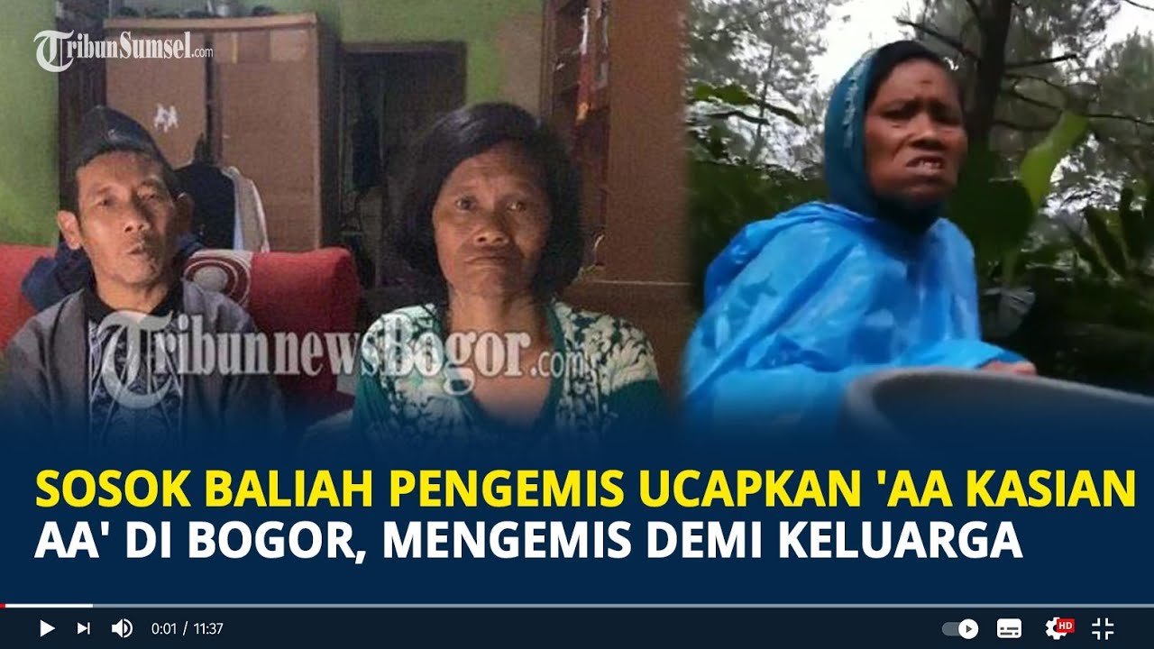 Sosok Baliah Pengemis Ucapkan 'Aa Kasian Aa' di Bogor, Ngemis Demi Keluarga, Terungkap Isi Tas Hitam