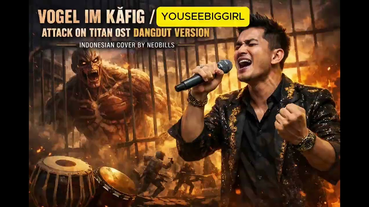 YOUSEEBIGGIRL/Vogel im kafïg | Attack On Titan OST [Bahasa Indonesia Dangdut version] AI Cover