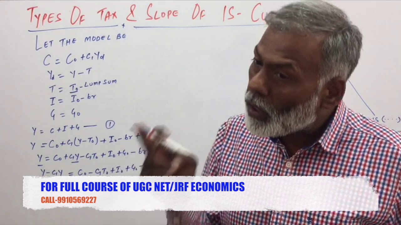TYPES OF TAX AND SLOPE OF I-S CURVE | UGC NET/JRF FULL COURSE | ECONOMICS |  Ph@9910569227