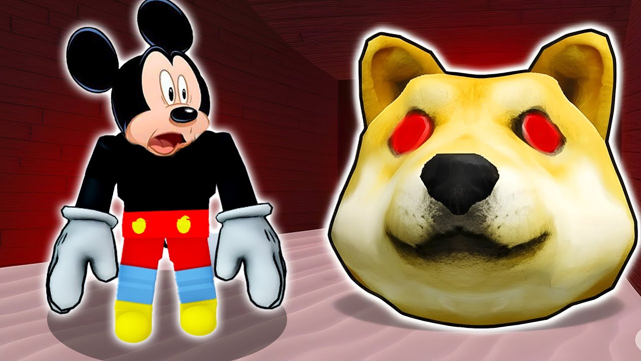 MICKEY MOUSE ESCAPE DOGE HEAD in ROBLOX..