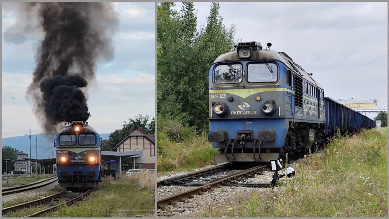 ST44-1221 z węglarkami na Ciepłowni Zawiszów i Świdnicy Miasto | PŚ #461 