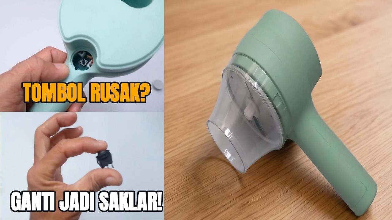 Cara Memperbaiki Chopper Portable dengan Mengganti Tombol Rusak ke Saklar Biasa