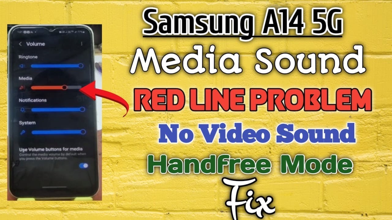 Проблема со звуком мультимедиа на Samsung A14 5G // Красная линия звука мультимедиа // Решение пр...
