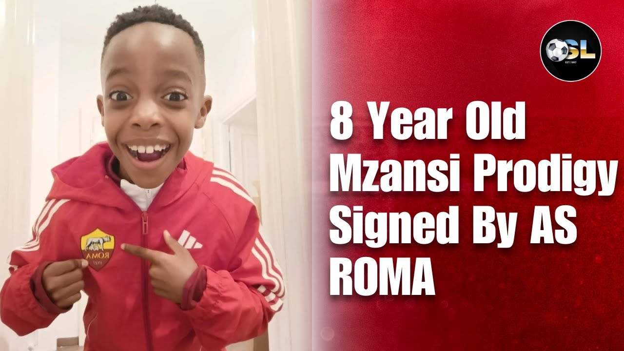 8-Year-Old South African Football Star Ikenna Tladi Signs with AS Roma! 🇿🇦⚽️🇮🇹