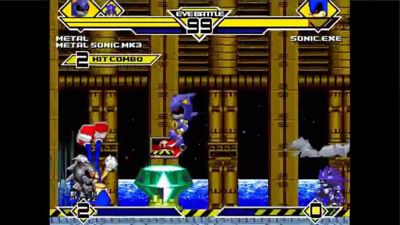 MUGEN: Metallix, Mecha Sonic,Silver Sonic & Master Mecha Sonic vs Sonic.EXE