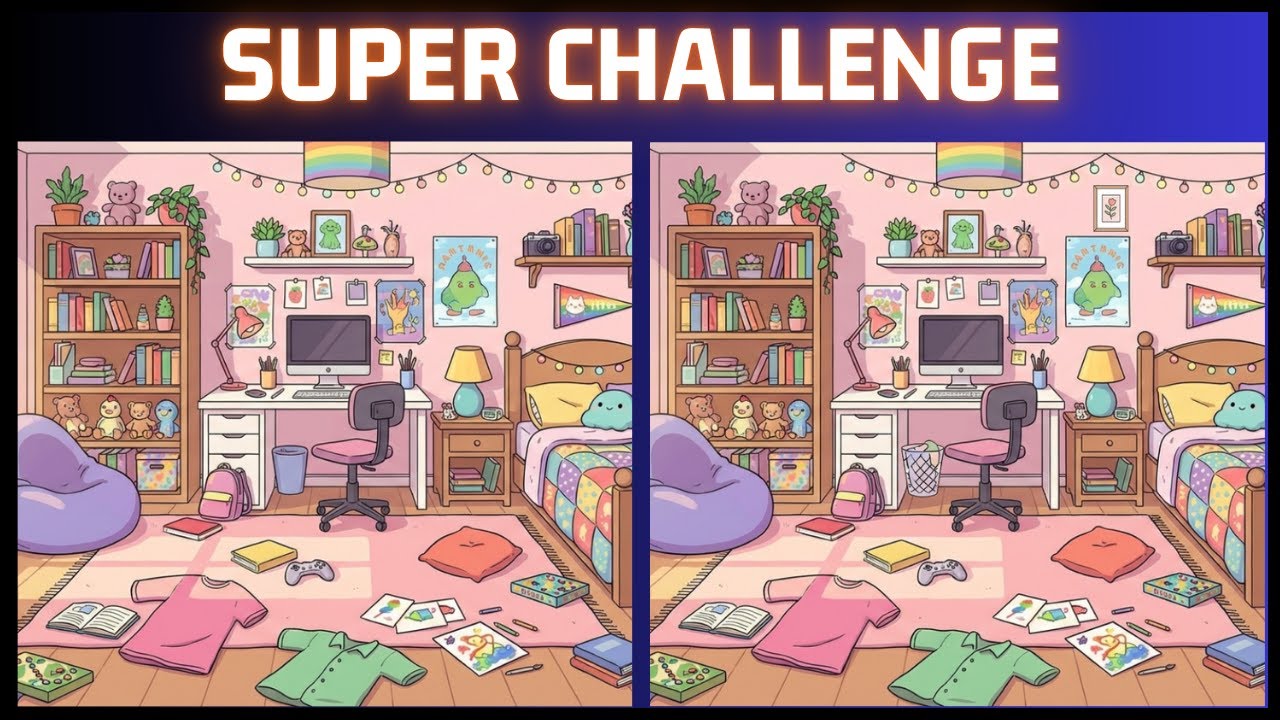 5 Diferenças – Super Challenge | Só os Mais Atentos Conseguem!