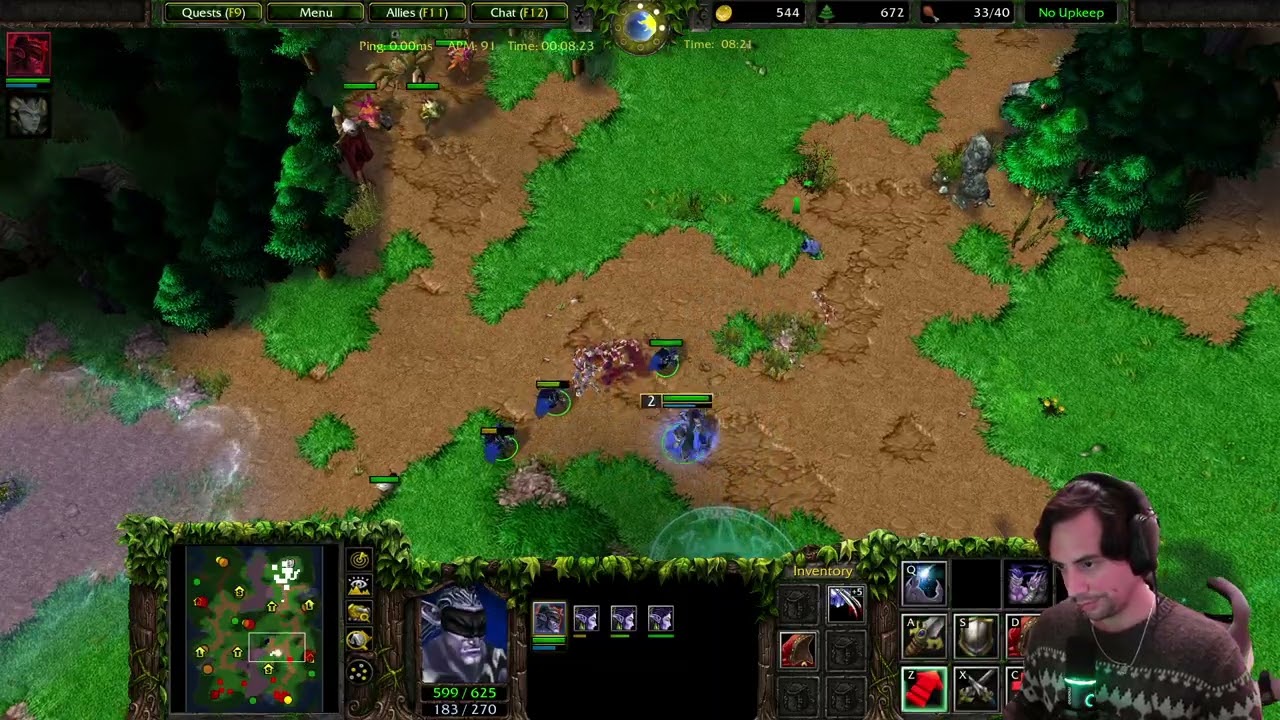 800 MMR Night Elf being aggressive vs Night Elf fast expand