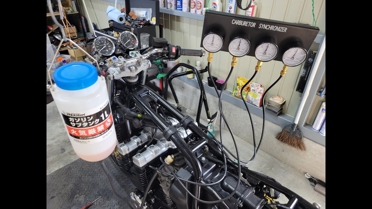 【ヤマハXJR400】キャブレターの同調をとりたい(゜-゜)♪