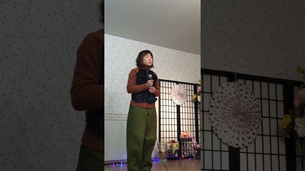 「春の雪」石川さゆりさんの曲をかよちゃんが歌いました。