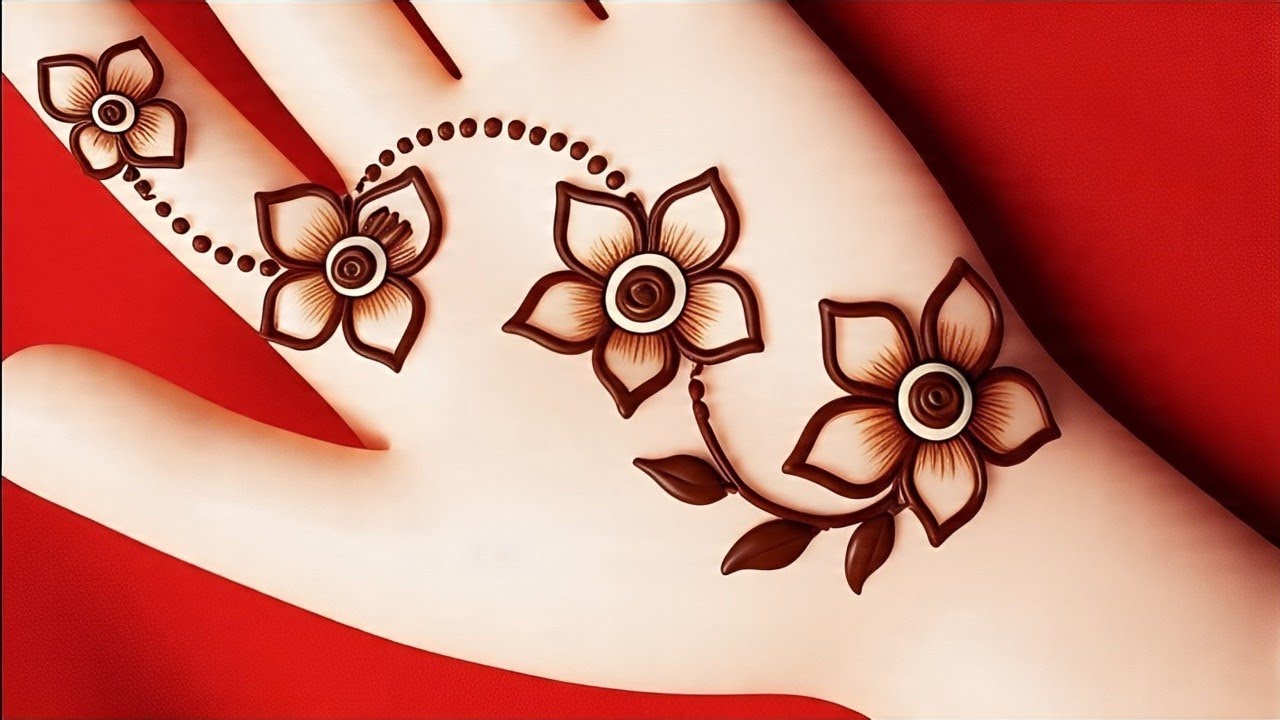 ARABIC SIMPLE HENNA DESIGHN#mehndi desighn#henna desighn