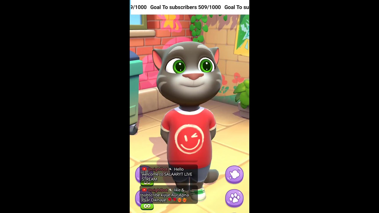 MY TALKING TOM LIVE #talkingtom #livestream #talkingtomlive #shorts #shortsfeed #SALAARisLive #tom