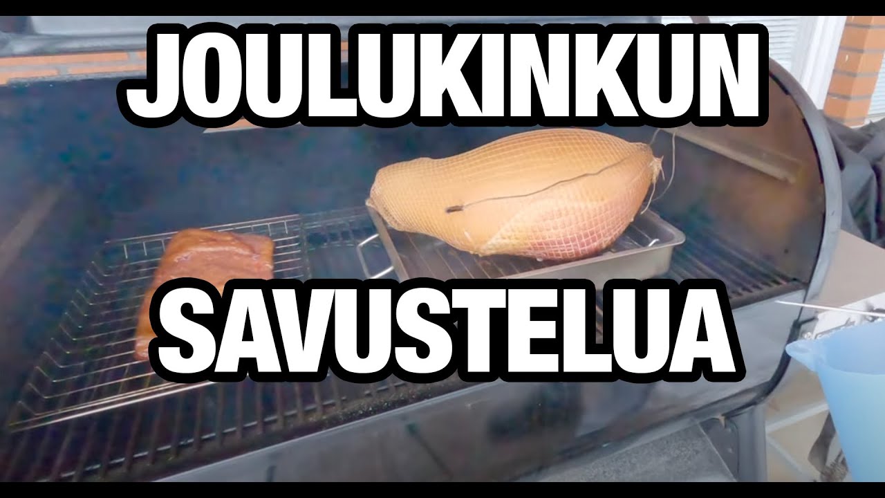 Joulukinkun savustusta pellettisavustimessa. Mitenk&auml;h&auml;n tuo onnistuu...