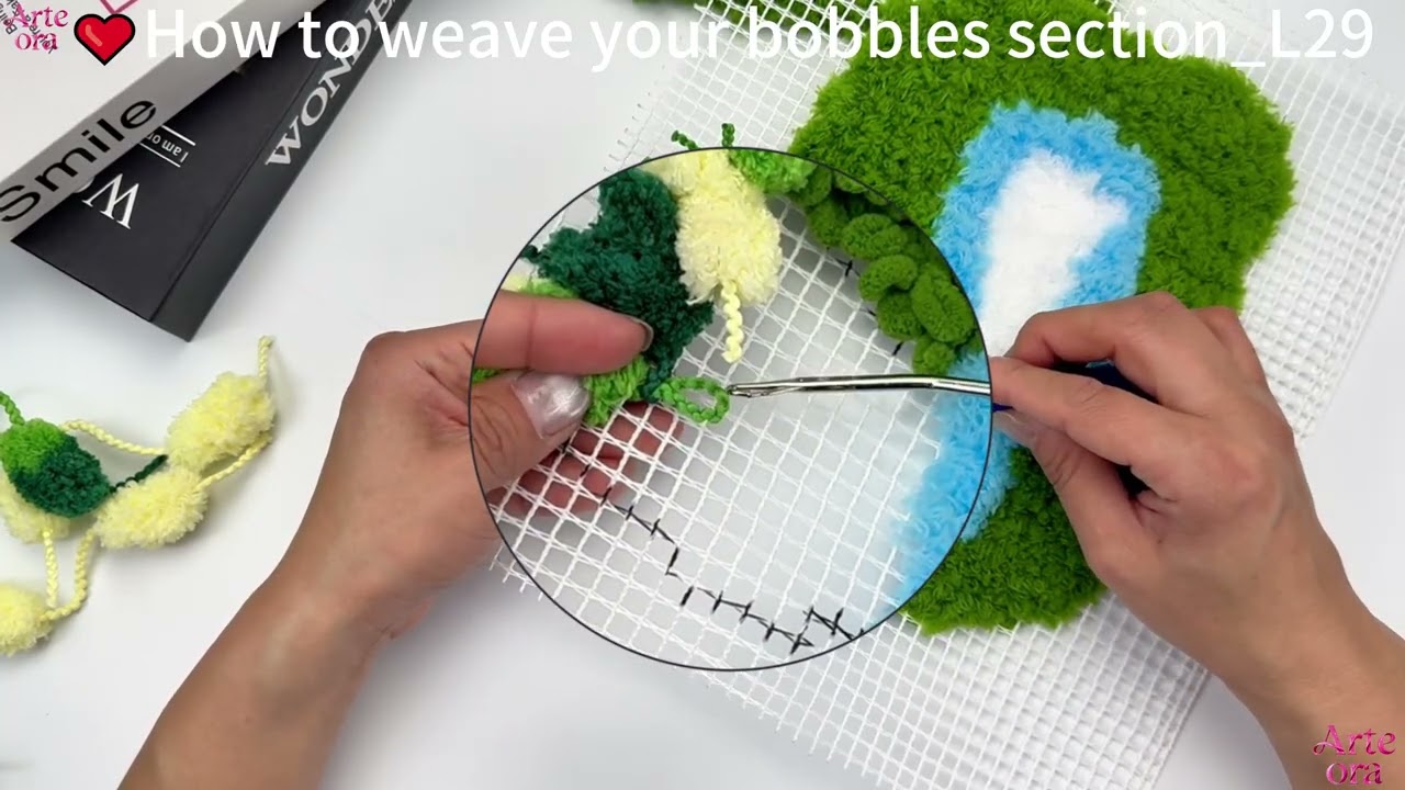 part 9 How to weave your pom pom yarn