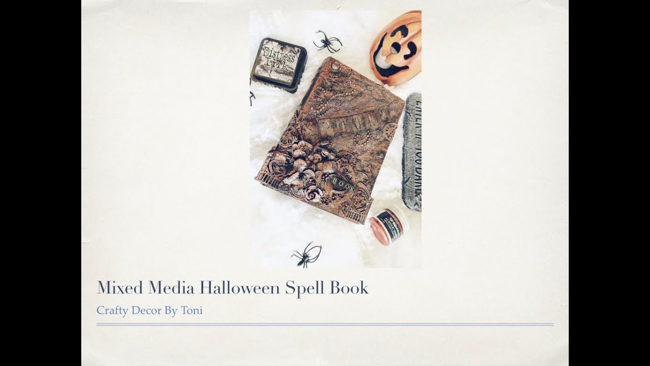 Mixed Media Halloween Spell Book