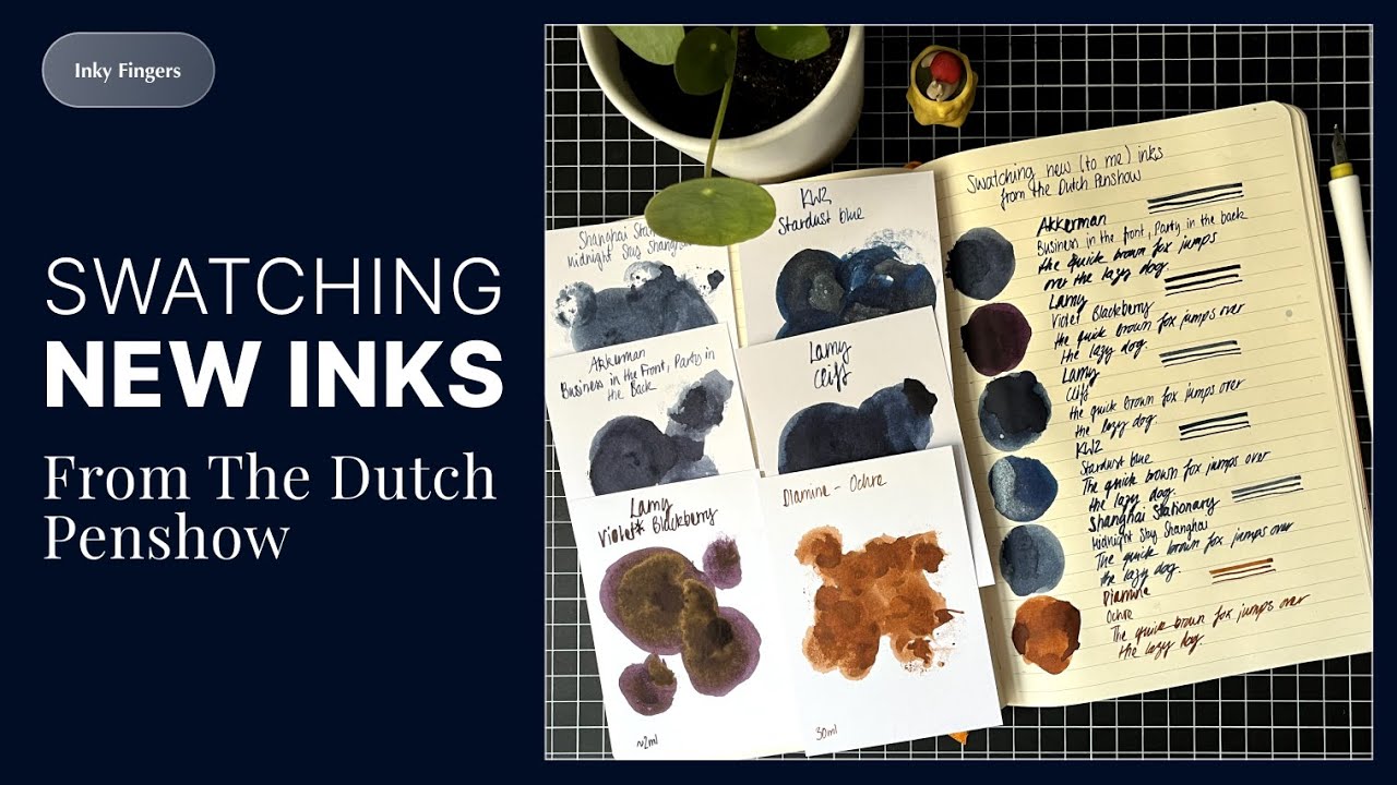 🖌️Swatching 6 New Inks from the Dutch Penshow | Akkerman, Lamy, KWZ, Shanghai Stationary, Diamine