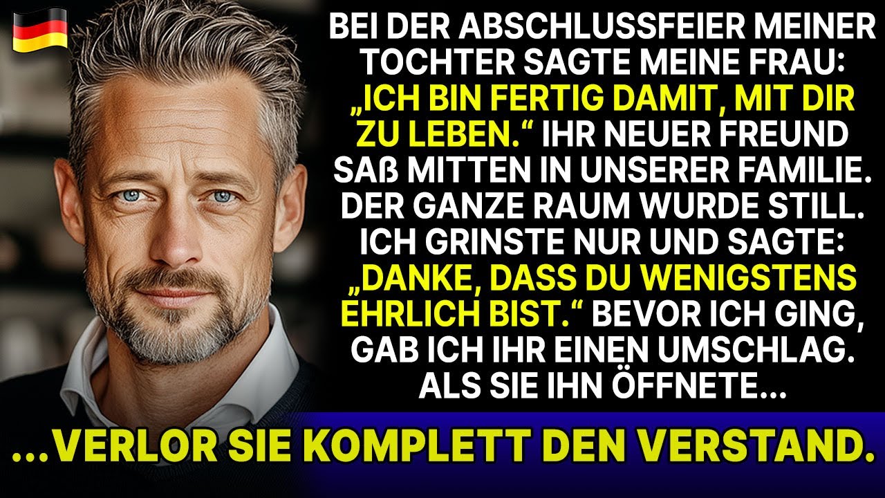 Meine Frau hat mich bei der Abschlussfeier meiner Tochter verlassen  Sie verlor den Verstand, als