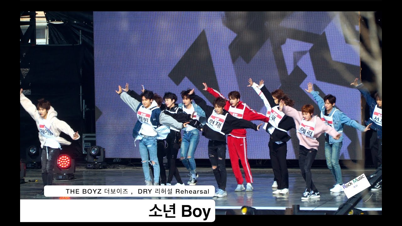 THE BOYZ 더보이즈[4K Rehearsal DRY 리허설 직캠]소년 Boy@180210 락뮤직