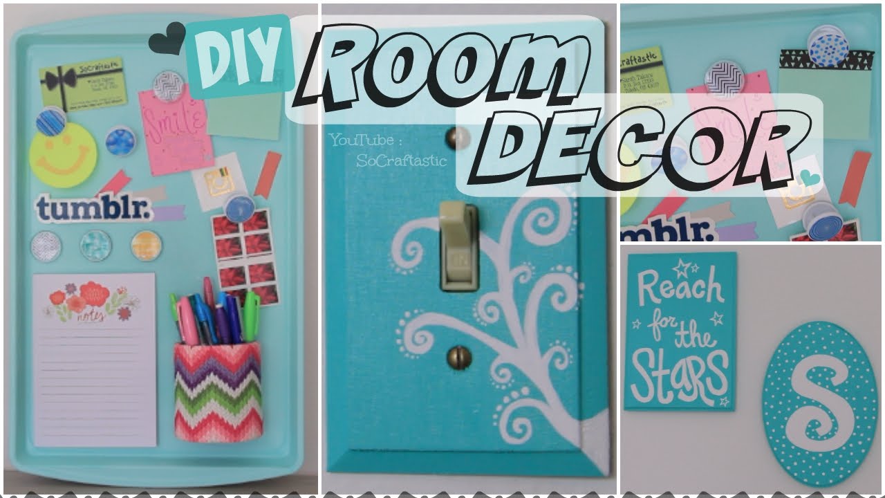 DIY ROOM DECOR // Wall Art & Magnetic Memo Board - How To | SoCraftastic