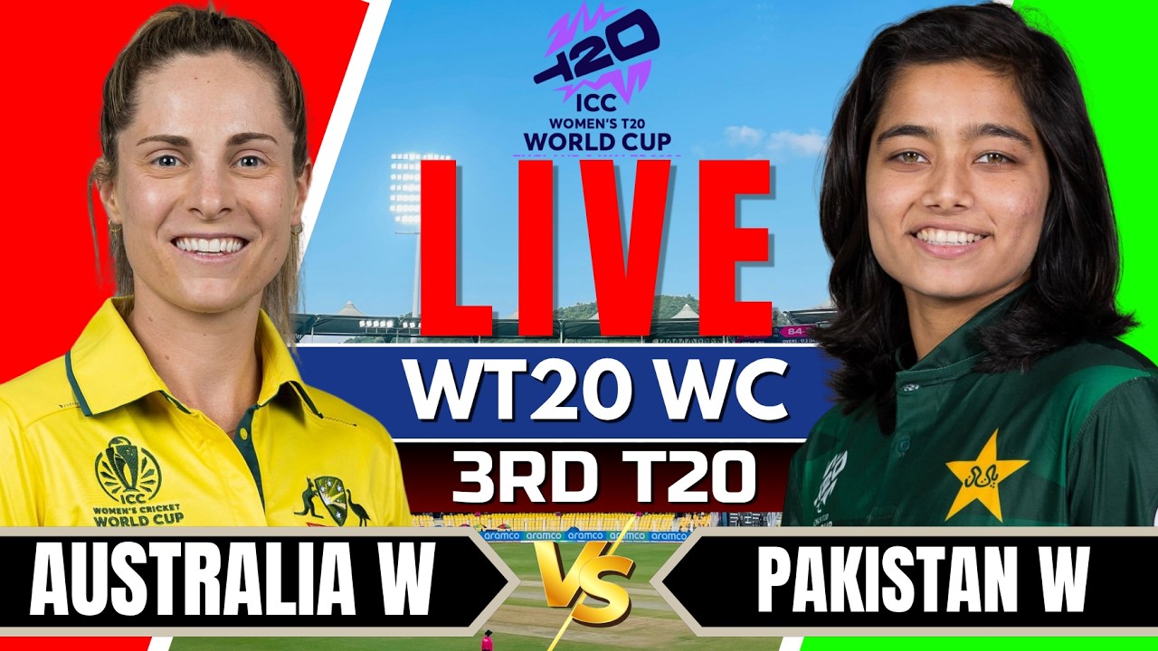 🔴LIVE: AUS W vs PAK W | T20 World Cup 2026 Score & Commentary | Live Cricket Match Today