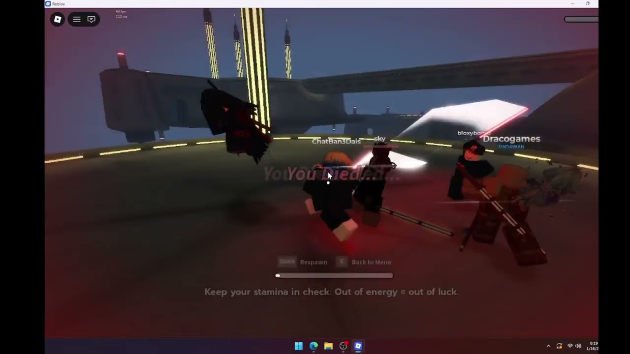 Playing Saber Arenas newest Update